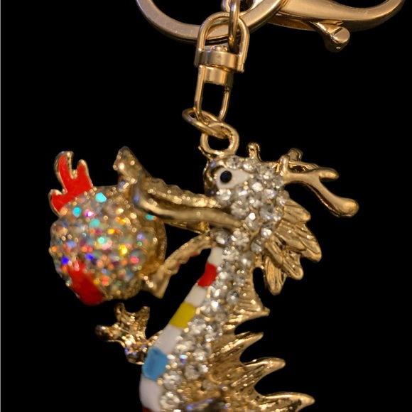 Austrian crystal dragon keychain - Picture 2 of 6